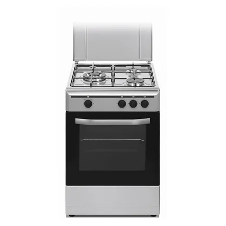 Cocina a gas 3 fuegos con un quemador de triple aro y alta potencia.
